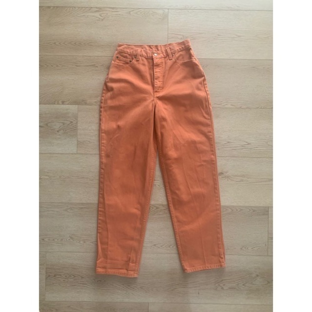 Newport News Jeanology Terracotta Orange High Waisted Cotton Jeans Size 10 A3689